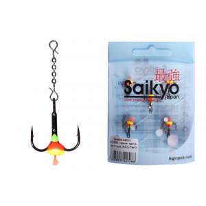 Тройник-капля Saikyo с красн. хвост. тип A + цеп. №12 ( 5шт) Тройник-капля Saikyo с красн. хвост. тип A + цеп. №12 ( 5шт)